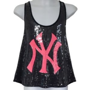 VS PINK w/ 5th & Ocean NY Sequin Tank Top  Size Small
